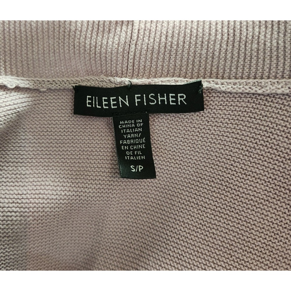 Eileen Fisher Organic Cotton‎ Lilac Cardigan Size Small - Picture 5 of 6